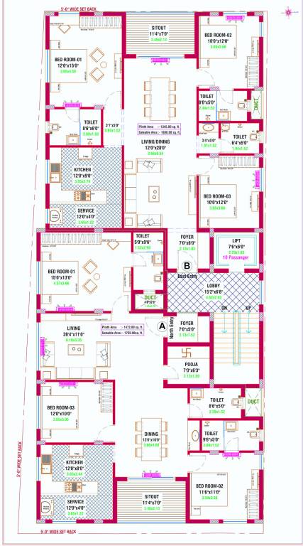  vr squares VR Squares Cluster Plan from 1st to 3rd Floor