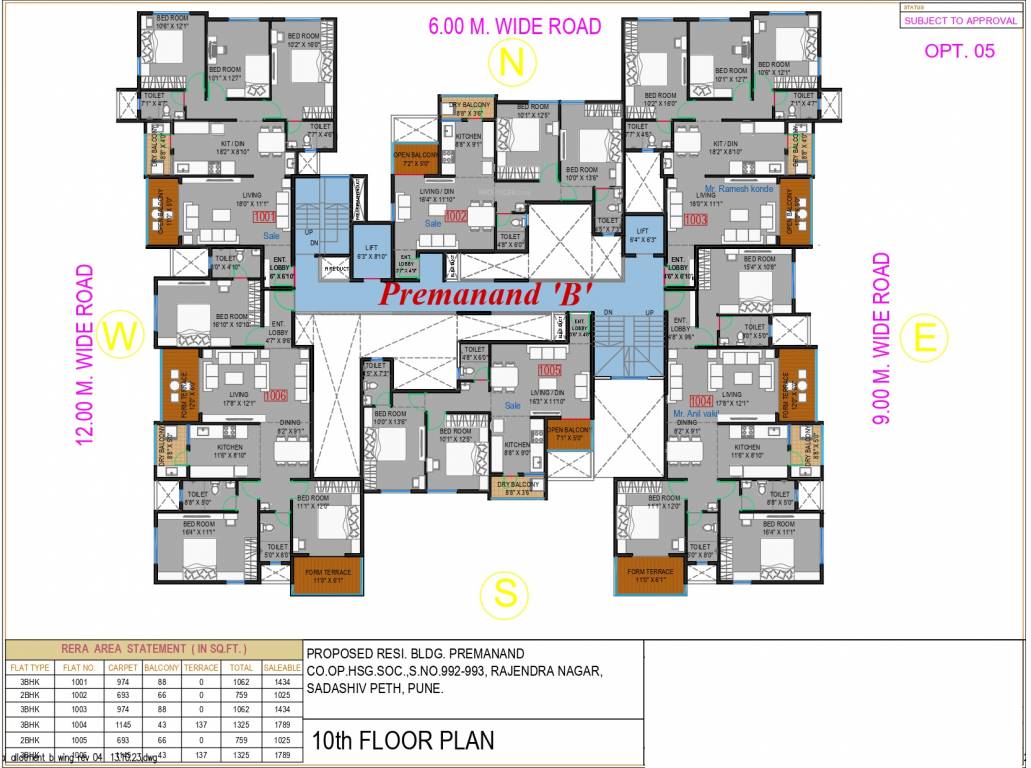  premanand B Cluster Plan for 10th Floor