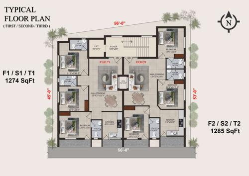  meera-court Meera Court Cluster Plan from 1st to 3rd Floor