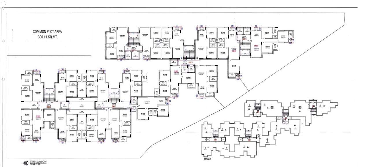 shreeji avenue 1 Cluster Plan from 6th to 7th Floor