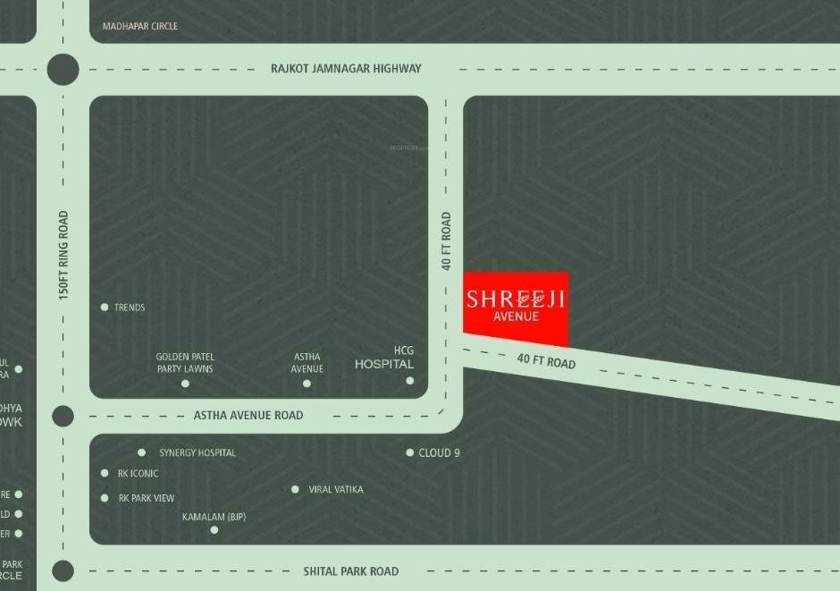 shreeji avenue Location Plan
