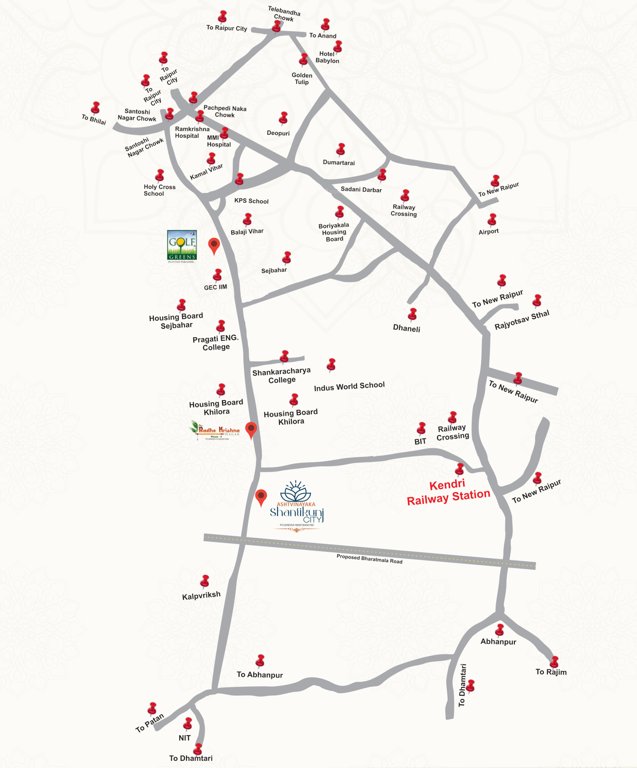 shanti kunj city Location Plan