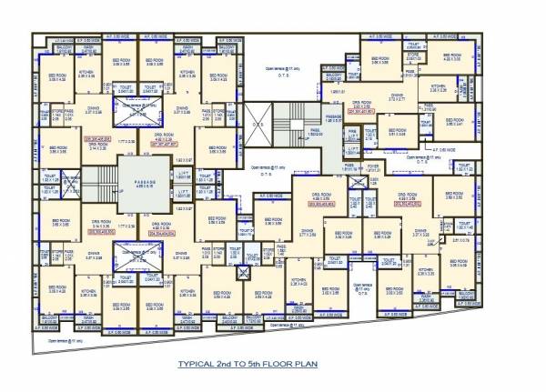  samkit Block 1 Cluster Plan from 2nd to 5th Floor
