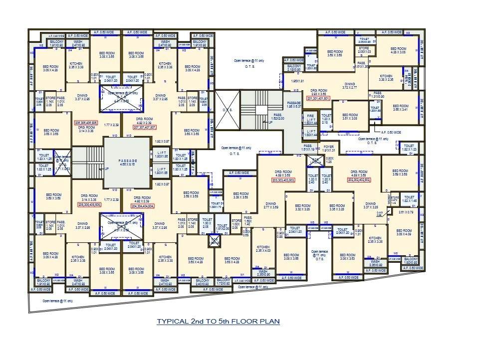  samkit Block 1 Cluster Plan from 2nd to 5th Floor