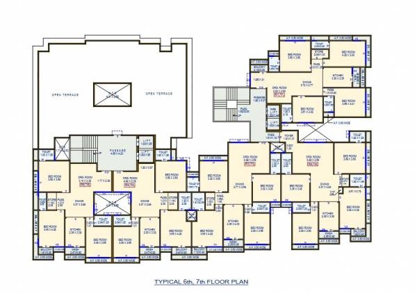  samkit Block 1 Cluster Plan from 5th to 7th Floor