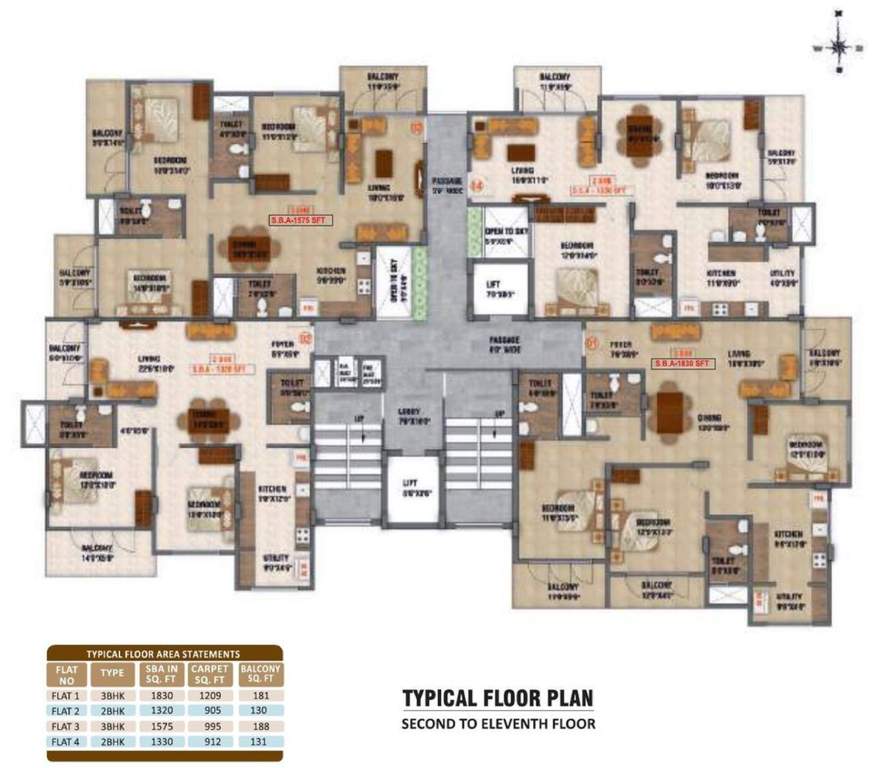  signature Archana Signature Cluster Plan from 2nd to 11th Floor