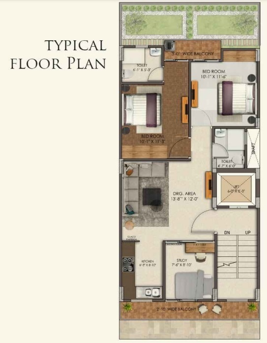  the rising palm floors Cluster Plan