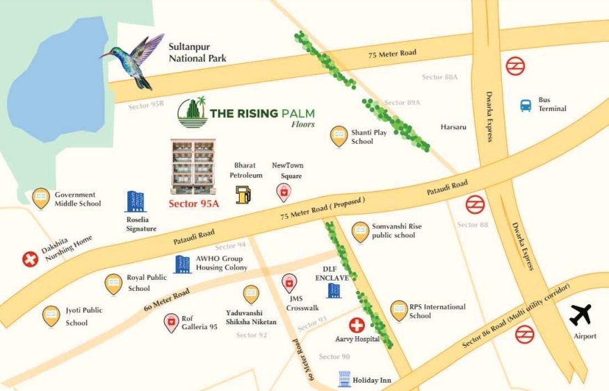  the rising palm floors Location Plan