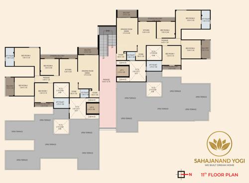Sahajanand Yogi Cluster Plan for 11th Floor sahajanand-yogi Sahajanand Yogi Cluster Plan for 11th Floor