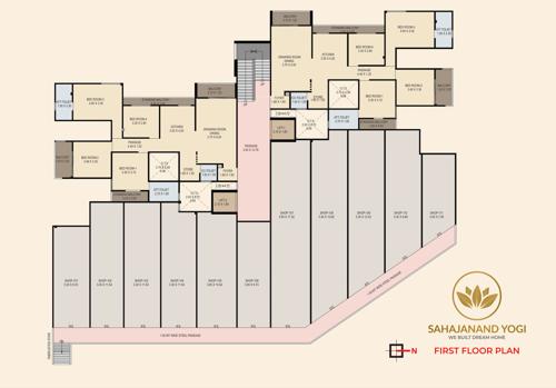 Sahajanand Yogi Cluster Plan for 1st Floor sahajanand-yogi Sahajanand Yogi Cluster Plan for 1st Floor