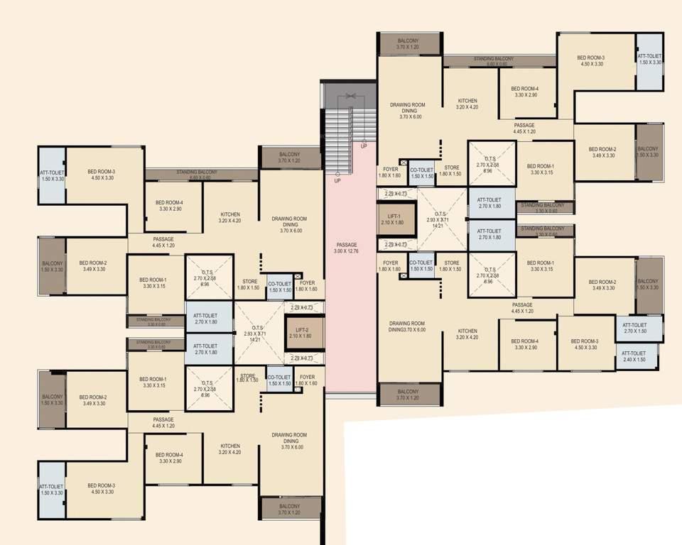  sahajanand yogi Sahajanand Yogi Cluster Plan from 2nd to 10th Floor