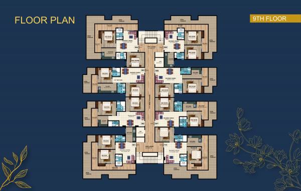  kashi Tower-1 Cluster Plan for 9th Floor