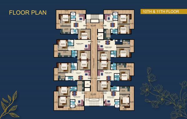  kashi Tower-1 Cluster Plan from 10th to 11th Floor