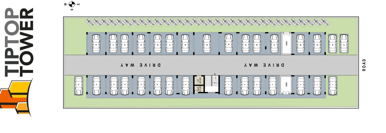  tip top tower Tip Top Tower Cluster Plan for Car Parking