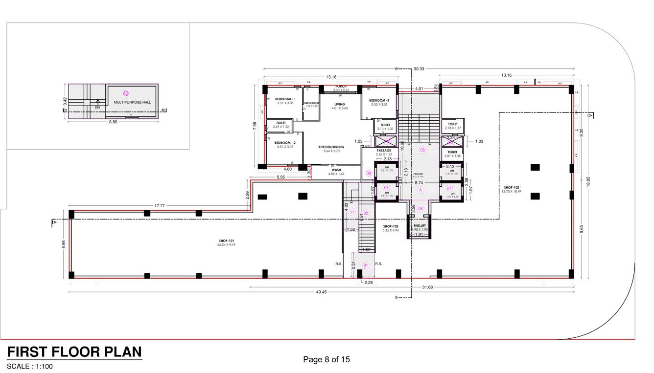  selenium city Tover A Cluster Plan for 1st Floor