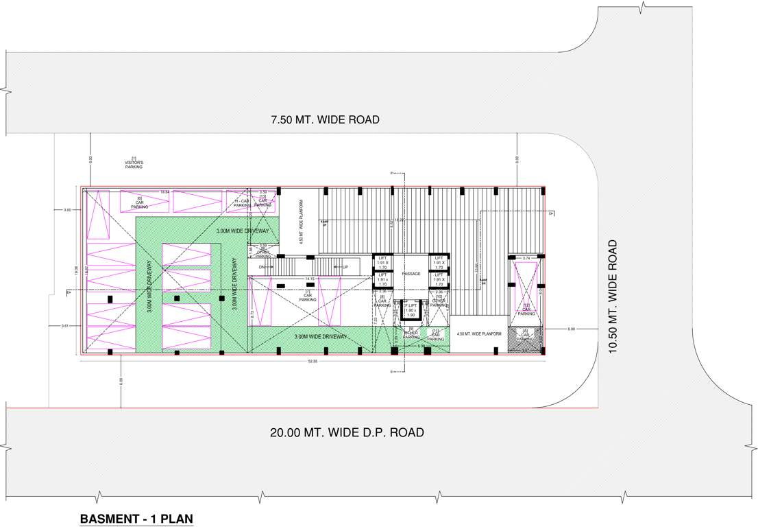  selenium city Tover A Cluster Plan for Basment 1 Floor