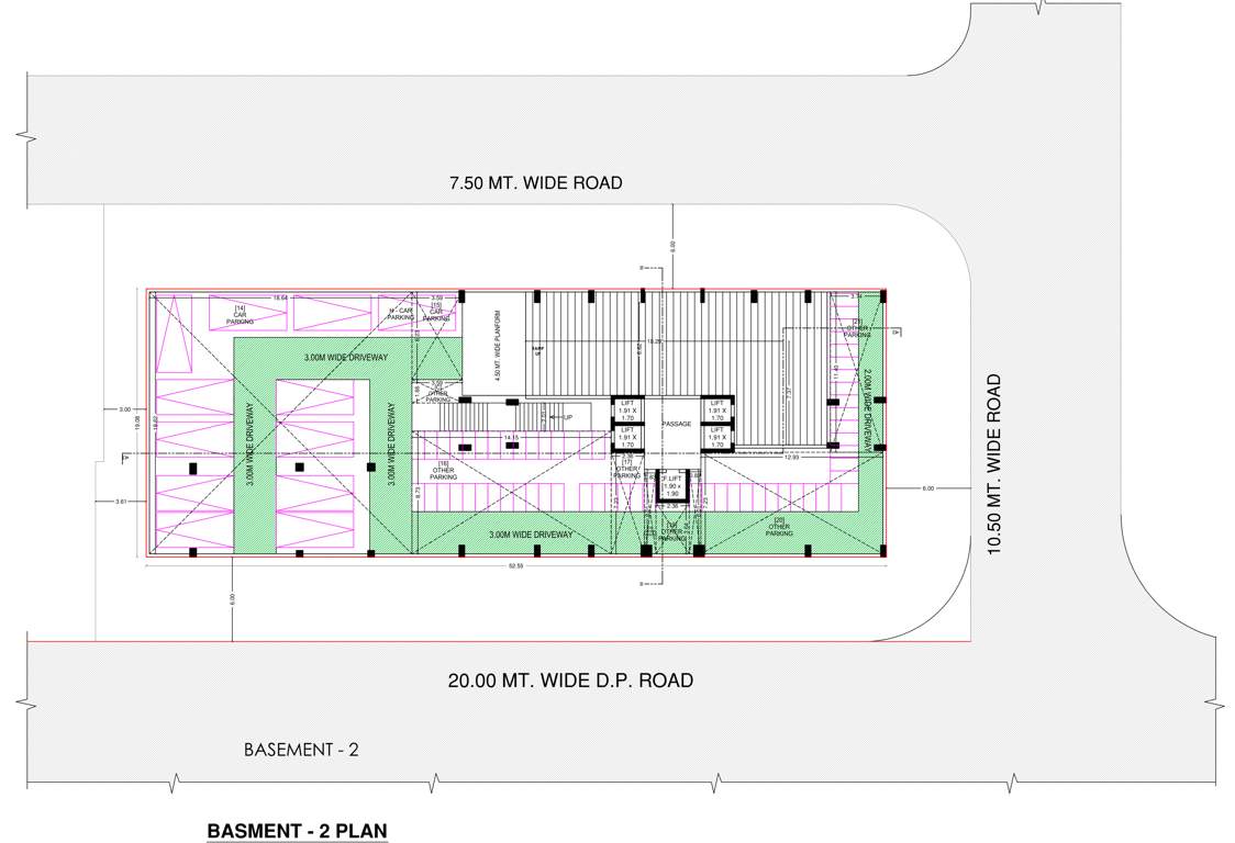  selenium city Tover A Cluster Plan for Basment 2 Floor