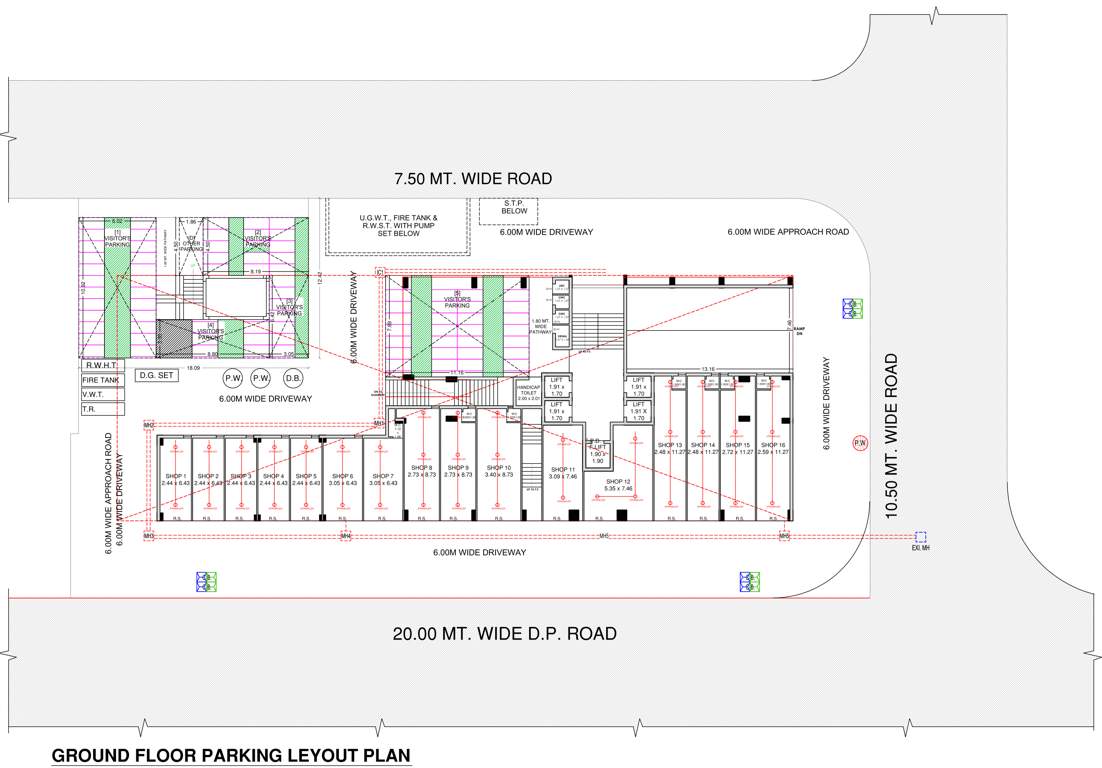  selenium city Tover A Cluster Plan for ground Parking Floor