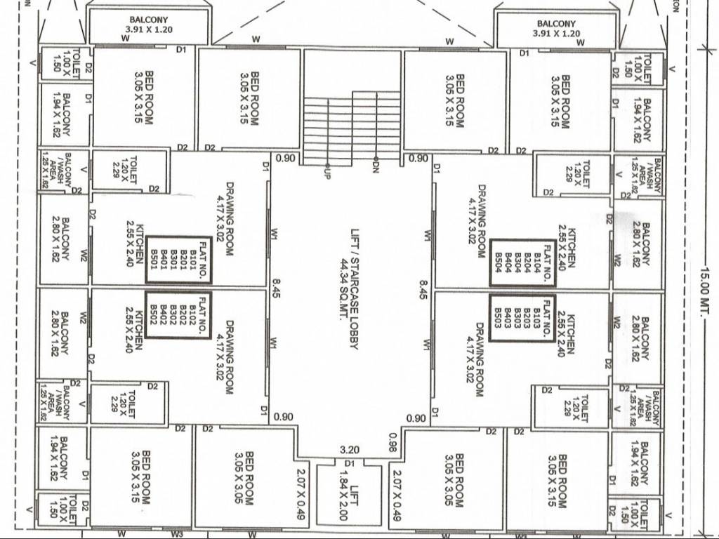  revana Block B Cluster Plan from 1st to 5th Floor