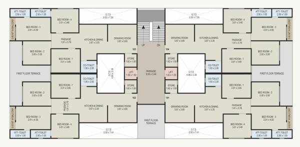  sahajanand-sparsh Tower B Cluster Plan