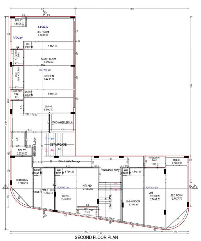  sarthak square A Cluster Plan for 2nd Floor