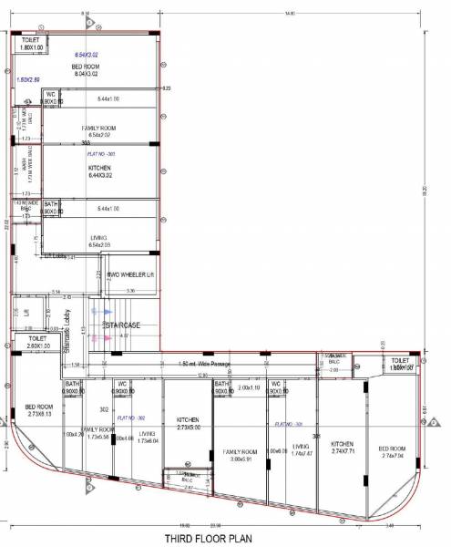A Cluster Plan for 3rd Floor sarthak-square A Cluster Plan for 3rd Floor