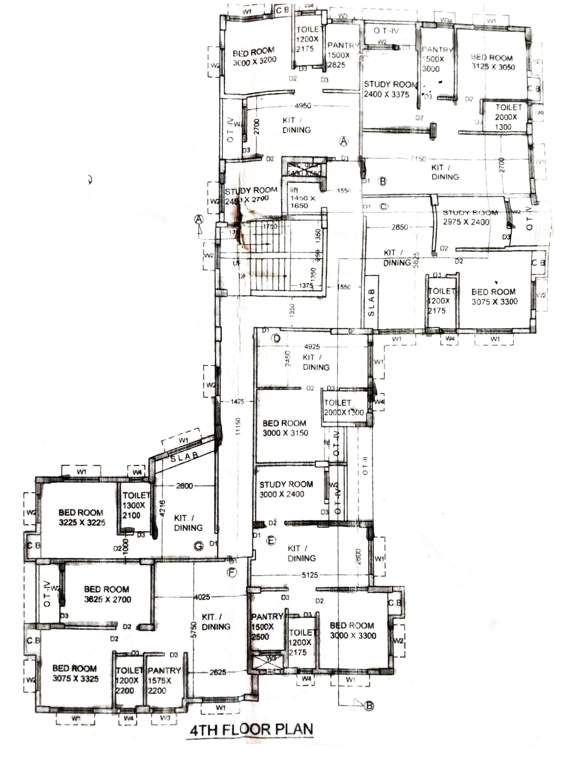  kali apartment Kali Apartment Cluster Plan from 2nd to 3rd Floor