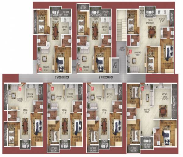  sai-dwaar Sai Dwaar Tower A Typical Cluster Plan