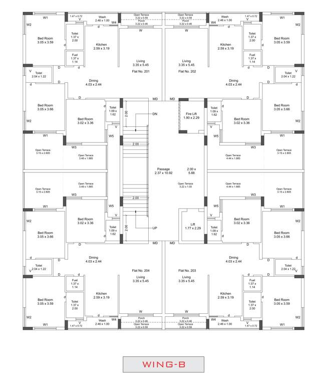  flora nest Block B Cluster Plan for 2nd Floor