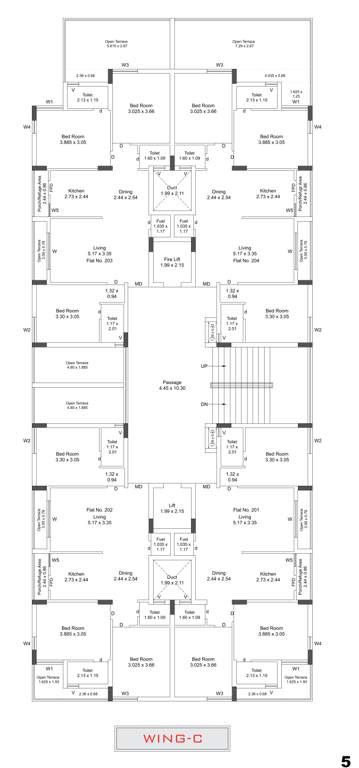  flora nest Block C Cluster Plan for 2nd Floor