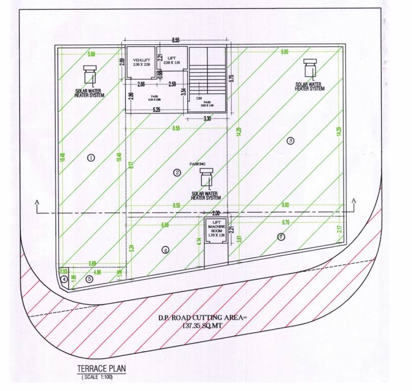  point Business Point Cluster Plan for Terrace Floor