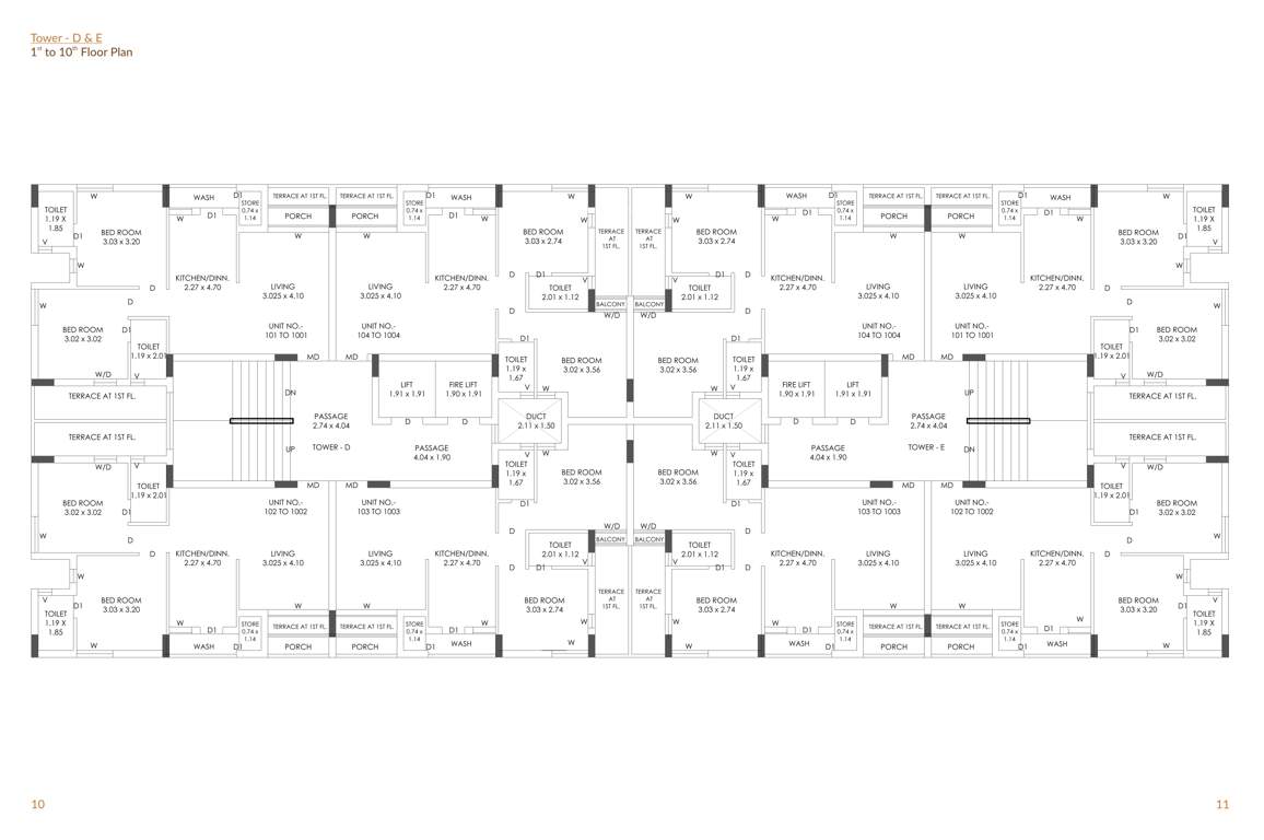  savan sentosa Tower D Cluster Plan from 1st to 10th Floor