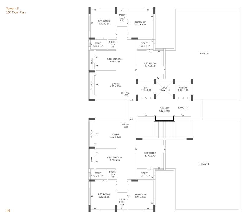  savan sentosa Tower F Cluster Plan for 10th Floor