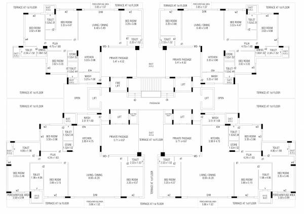 Tower A Cluster Plan for 1st Floor the-galaxy-gardens Tower A Cluster Plan for 1st Floor