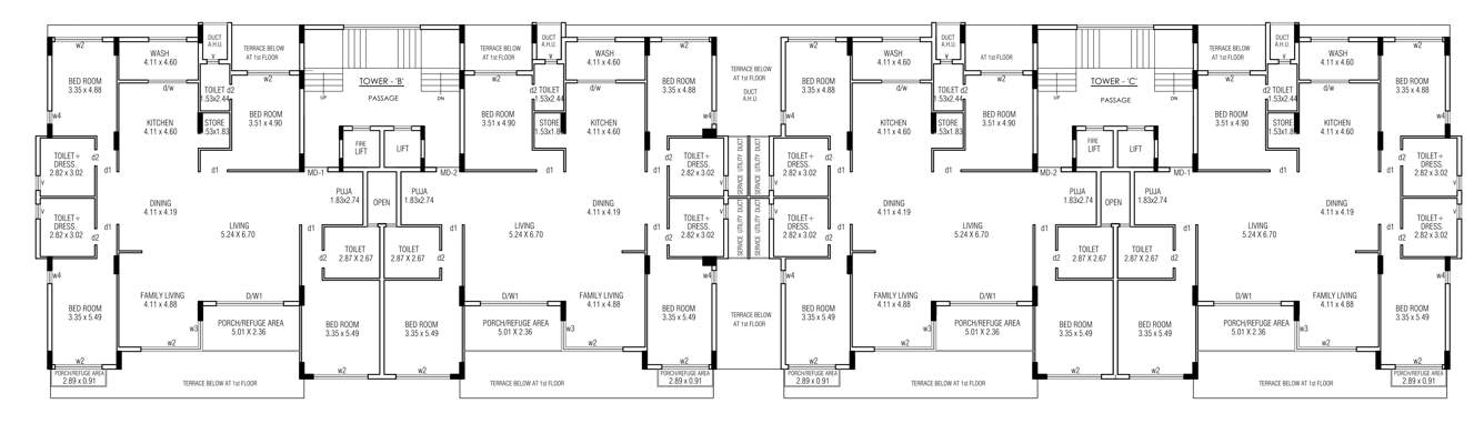  the galaxy gardens Tower C Cluster Plan for 10th Floor