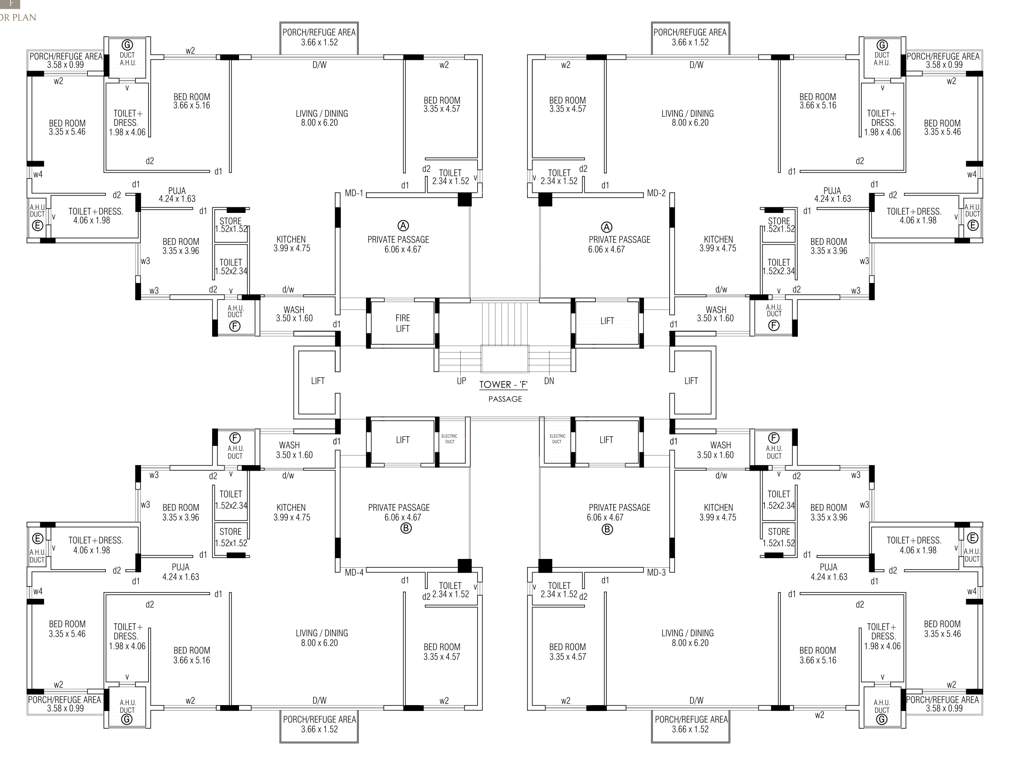  the galaxy gardens Tower F Cluster Plan from 2nd to 9th Floor