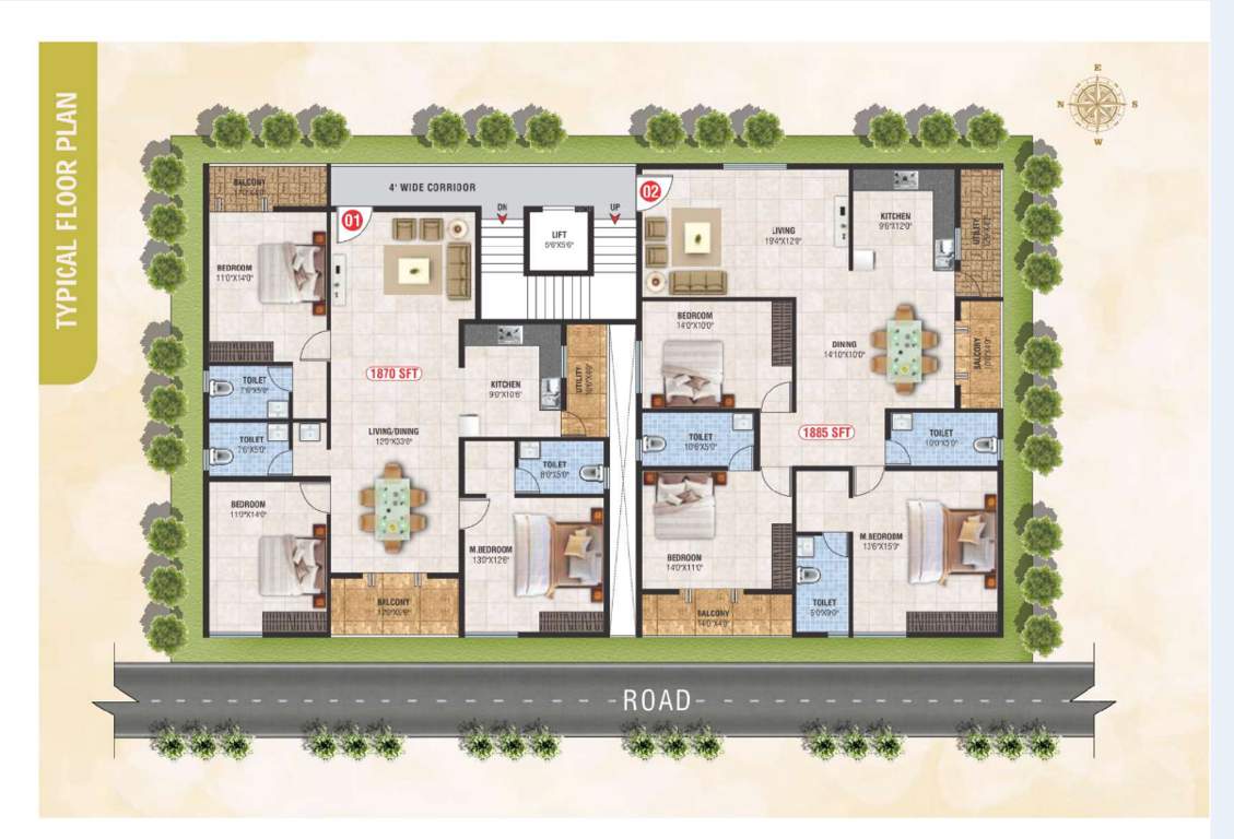 sylveste Sylveste Cluster Plan from 1st to 4th Floor