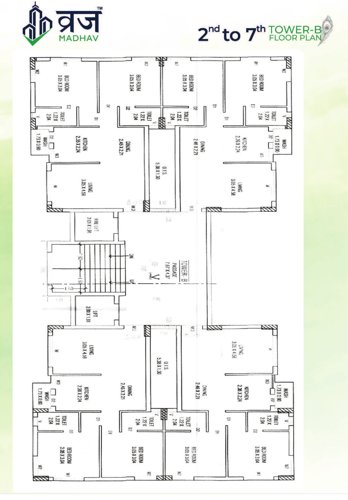 B Cluster Plan from 2nd to 7th Floor vraj-madhav B Cluster Plan from 2nd to 7th Floor