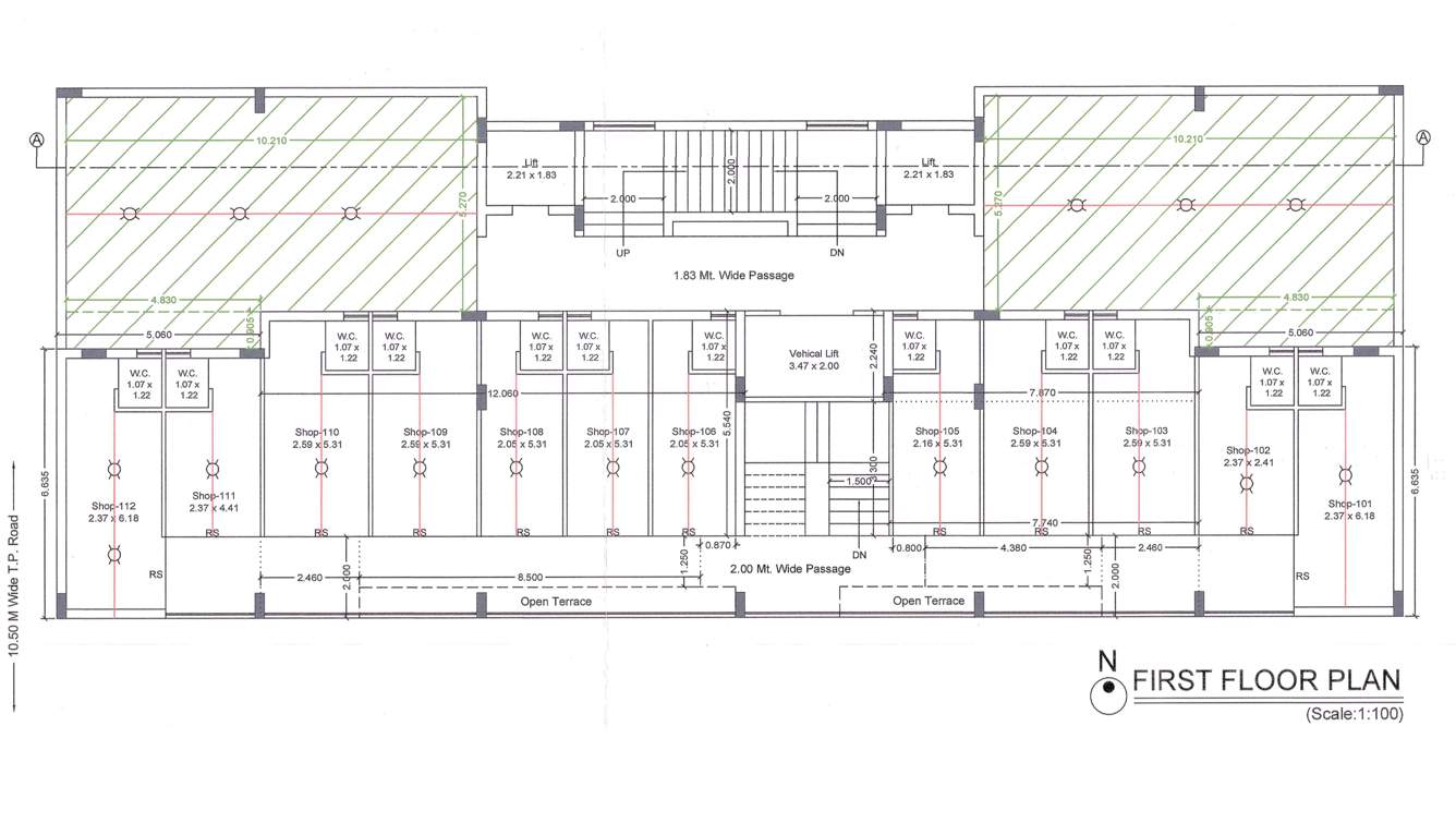  shree vraj villa Shree Vraj Villa Cluster Plan for 1st Floor