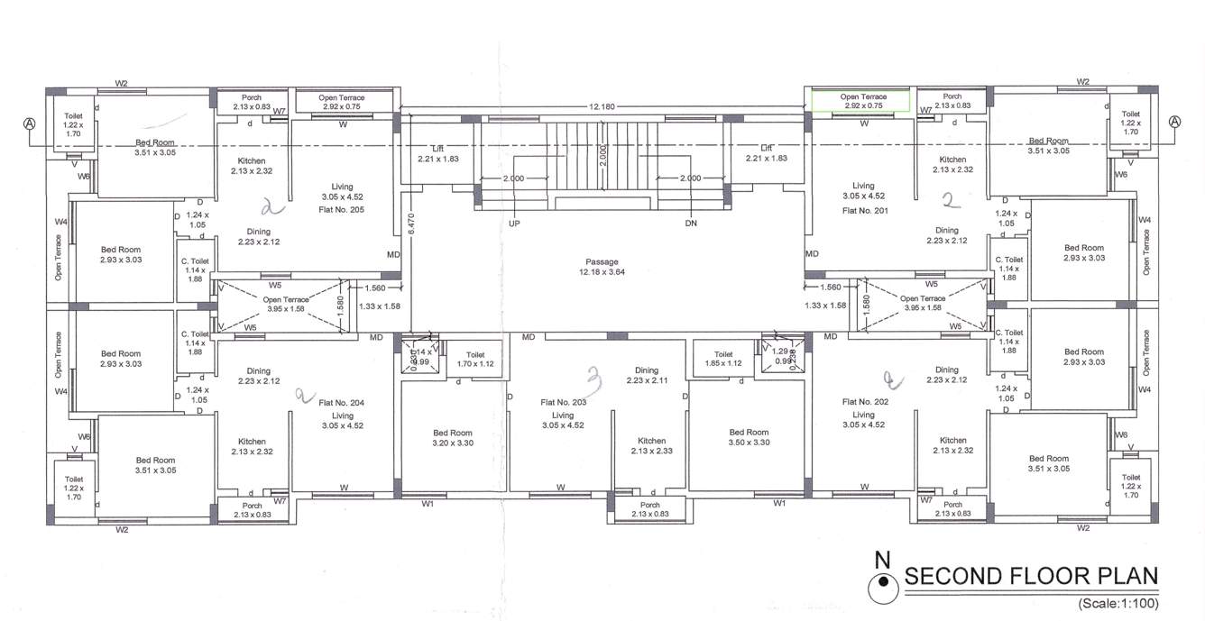  shree vraj villa Shree Vraj Villa Cluster Plan for 2nd Floor