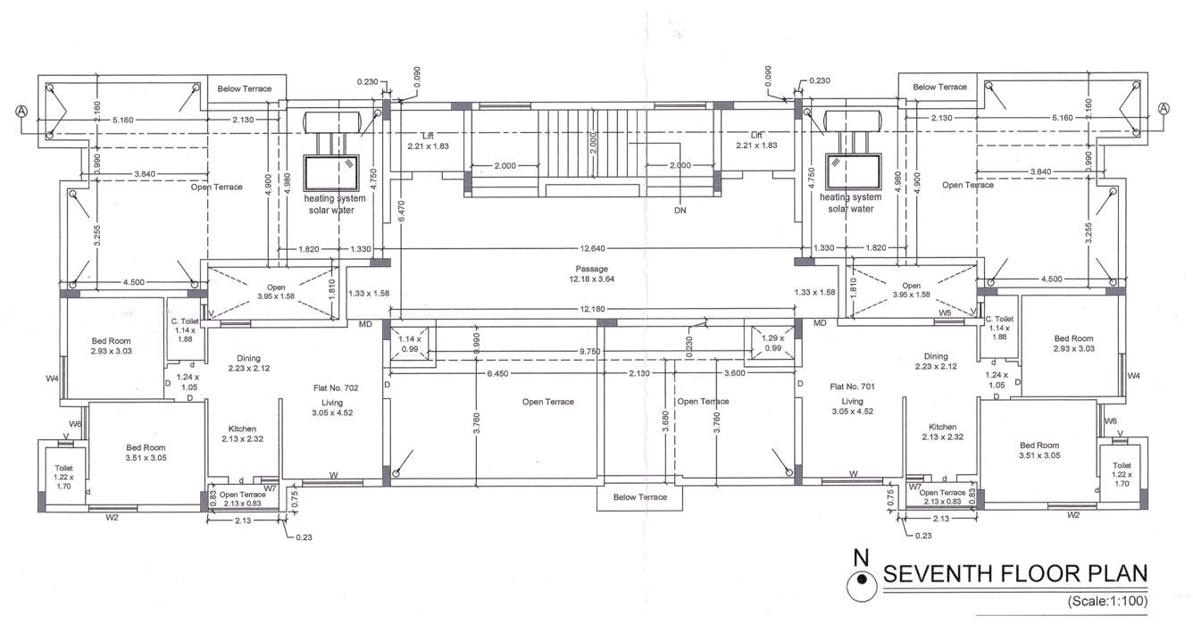  shree vraj villa Shree Vraj Villa Cluster Plan for 7th Floor