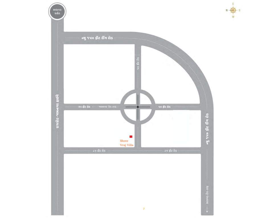  shree vraj villa Location Plan