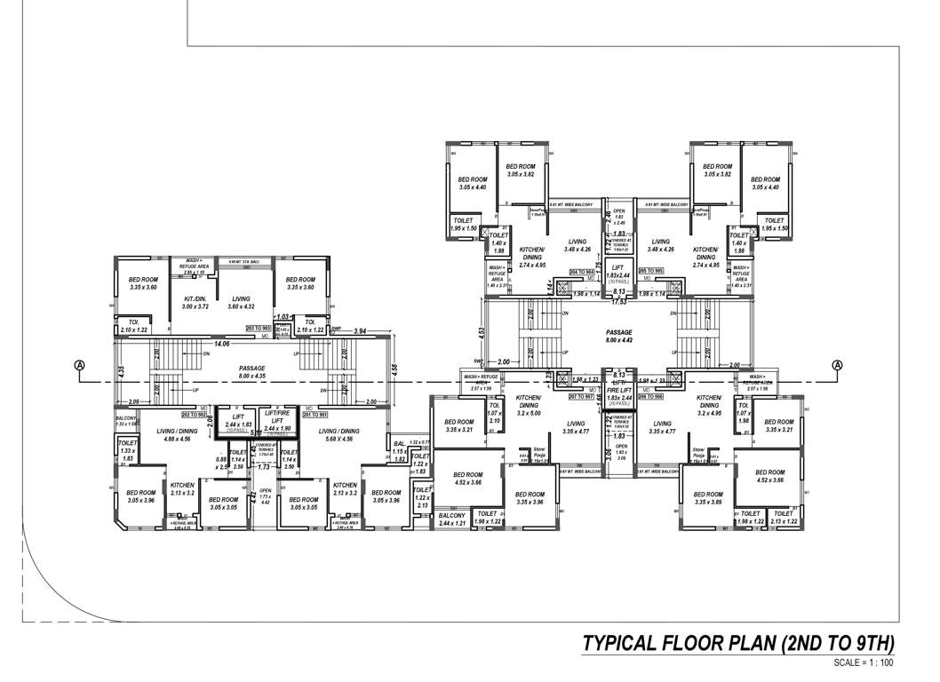  rangmahol Rangmahol Cluster Plan from 2nd to 9th Floor