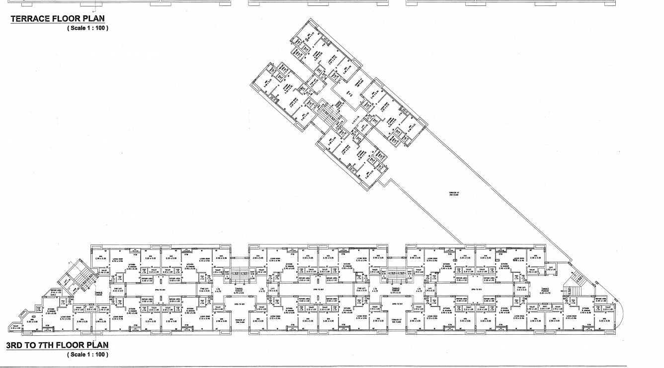 prime Tower A To E Cluster Plan from 3rd to 7th Floor