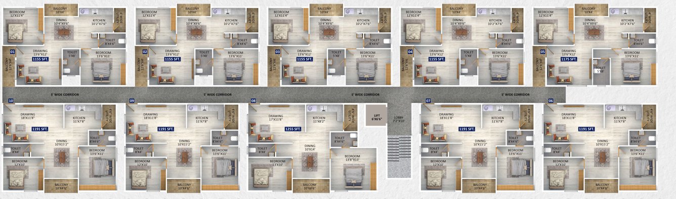  castle Castle Tower A Cluster Plan