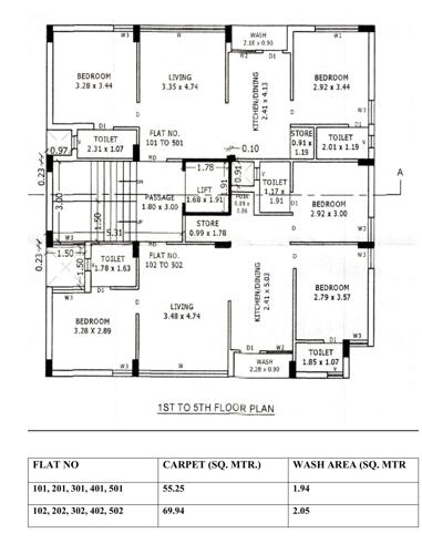  iskon-prime ISKON PRIME Cluster Plan from 1st to 5th Floor