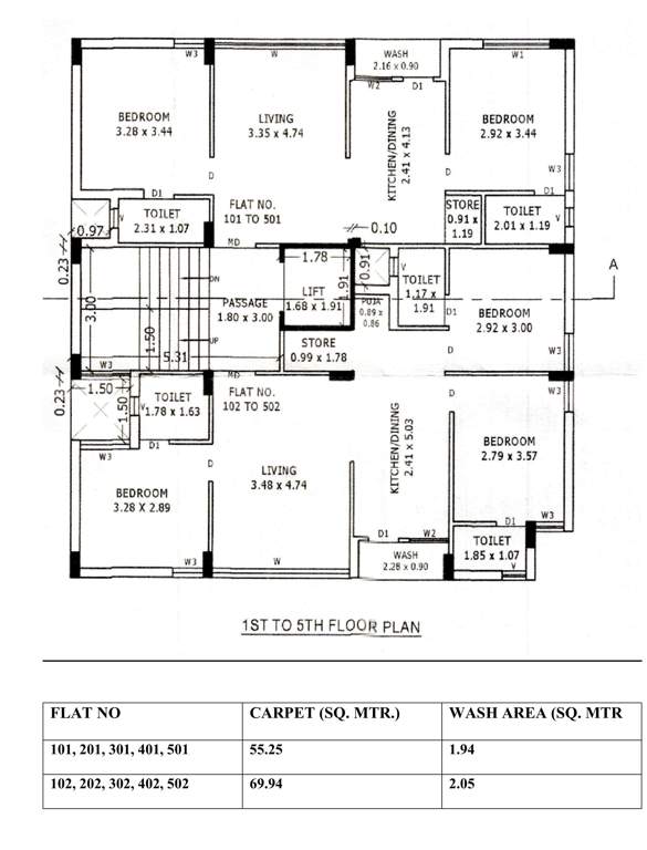 iskon prime ISKON PRIME Cluster Plan from 1st to 5th Floor