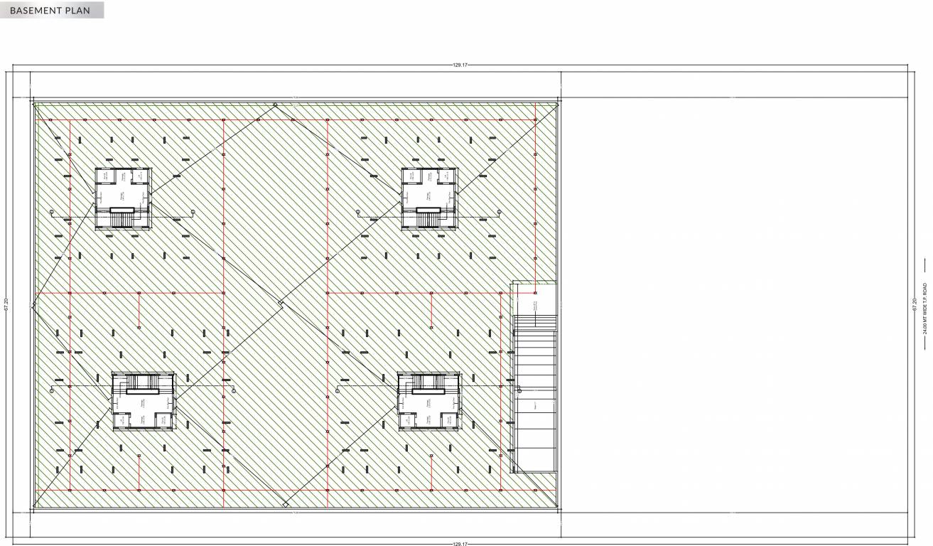  nandan Wing A1,A2,A3,B1,B2,B3 Cluster Plan For Basement
