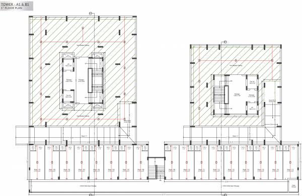  nandan Wing A1, B1 Cluster Plan for 1st Floor