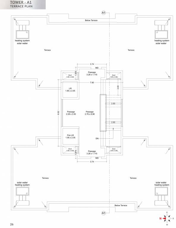  nandan Wing A1 Cluster Plan For Terrace